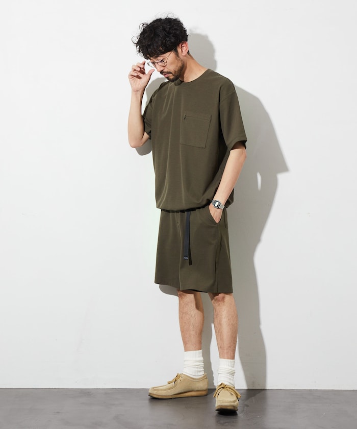 FREAK'S STORE Summer Knit relaxed fit spindle pocket t-shirt 夏季針織短袖T恤