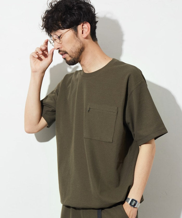 FREAK'S STORE Summer Knit relaxed fit spindle pocket t-shirt 夏季針織短袖T恤