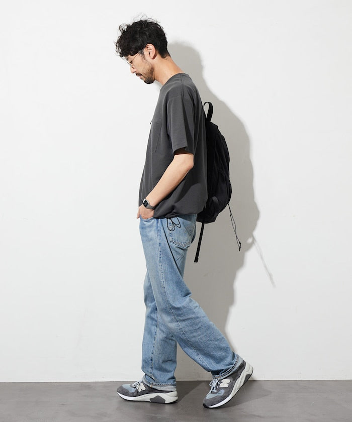 FREAK'S STORE Summer Knit relaxed fit spindle pocket t-shirt 夏季針織短袖T恤