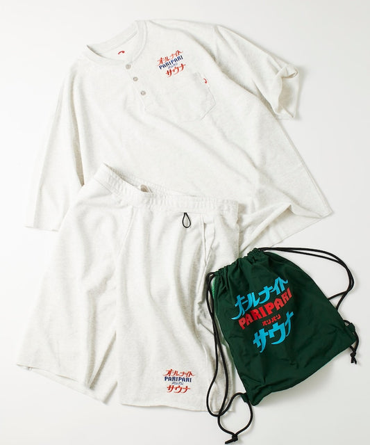 FREAK'S STORE x SAUVENIR x PARIPARI All-night sauna KANNAIGI fleece Setup 限定口袋短袖套裝組(附背包)