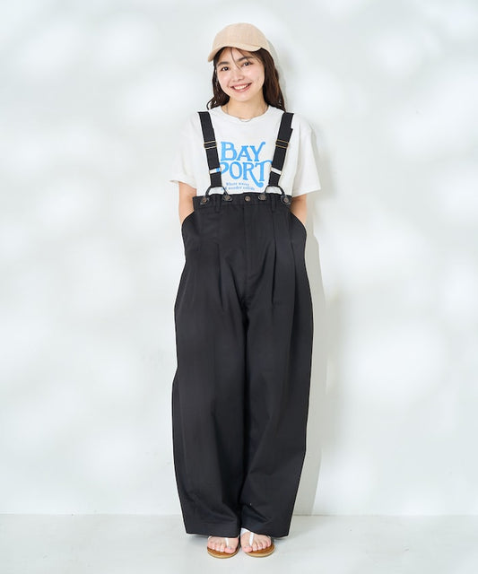 RED KAP 限定 寬鬆打褶吊帶長褲