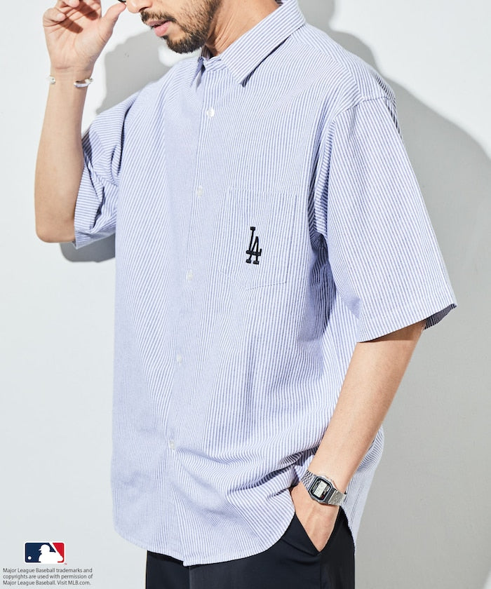 FREAK'S STORE MLB Major League Baseball Oxford shirt 短袖牛津襯衫