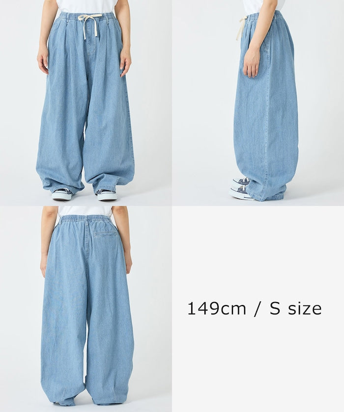 FREAK'S STORE Linen blend curved easy Pants 亞麻混紡休閒牛仔褲