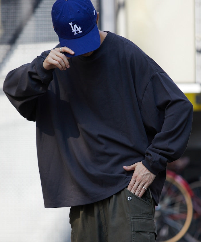 FREAK'S STORE X CHOW DOWN Wide silhouette crew neck long sleeve T-shirt 寬版刺繡長袖上衣