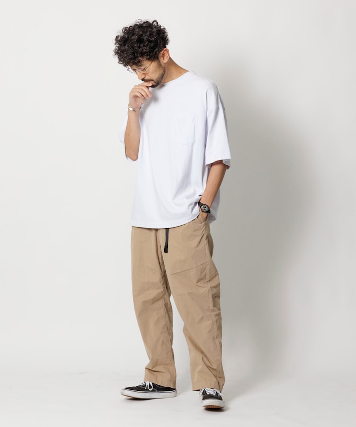 FREAK'S STORE Cotton nylon webbing Belt easy Pants 尼龍休閒長褲