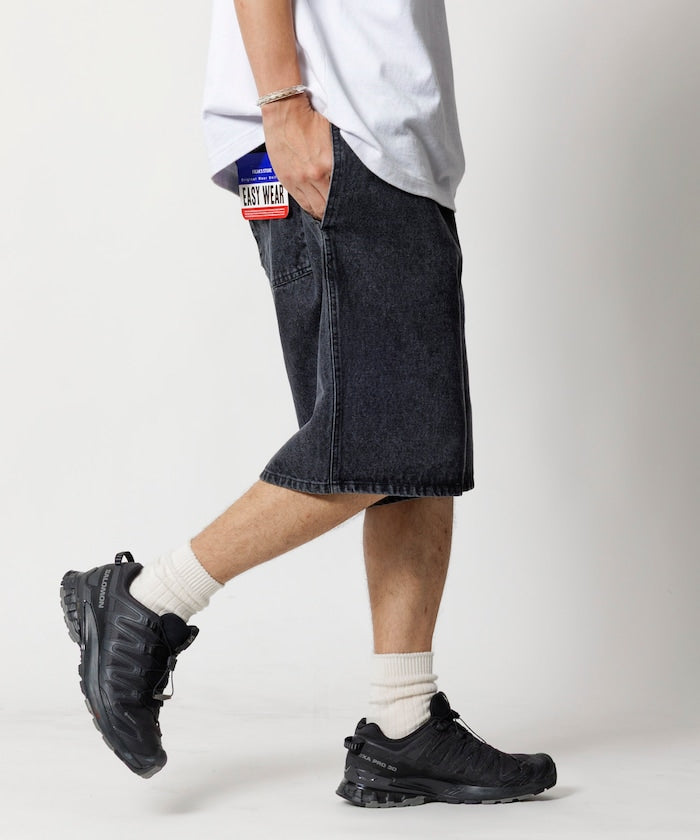 FREAK'S STORE Relaxed fit denim easy Pants 寬版休閑牛仔短褲