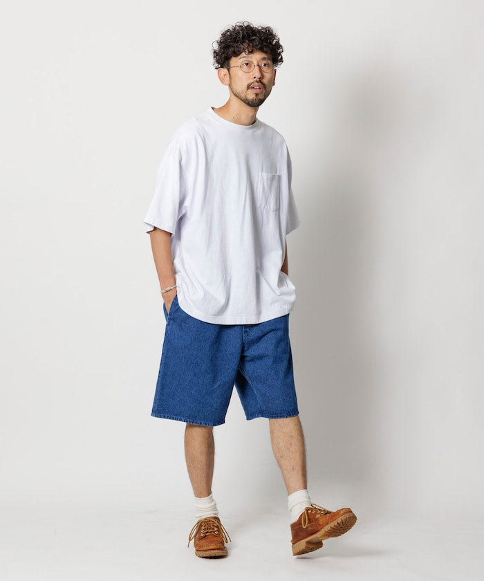 FREAK'S STORE Relaxed fit denim easy Pants 寬版休閑牛仔短褲