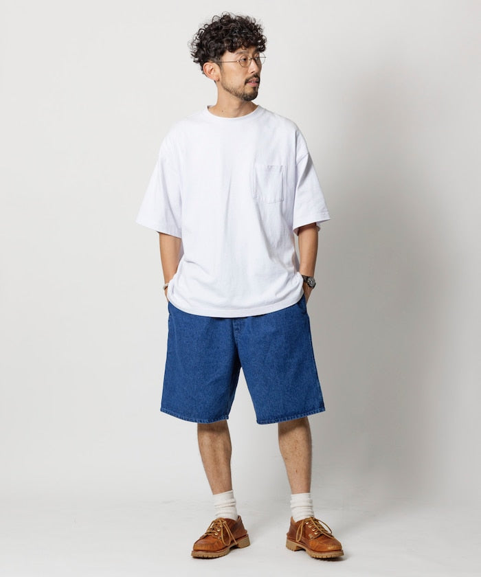 FREAK'S STORE Relaxed fit denim easy Pants 寬版休閑牛仔短褲