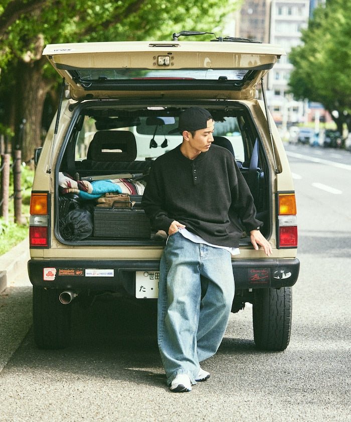 FREAK'S STORE Relax Fit Easy-Care Washable Henley Knit 亨利領長袖針織衫【預約商品 | 2025/12上旬出貨】