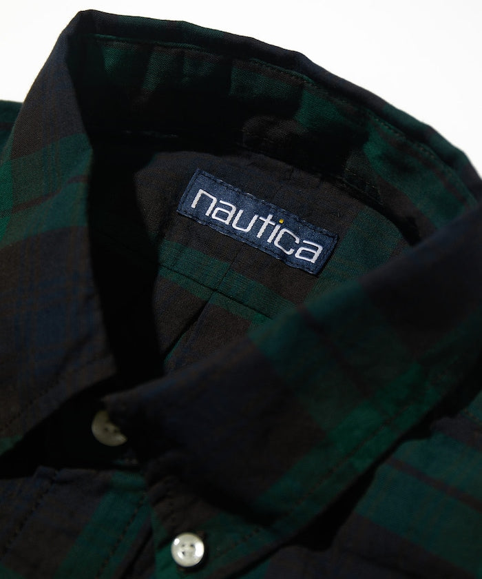 NAUTICA 印度馬德拉斯格紋短袖襯衫
