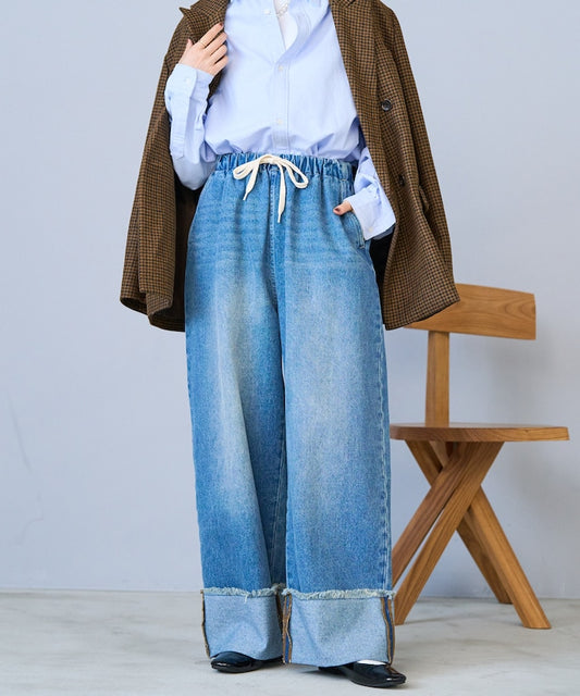 FREAK'S STORE 限定 水洗捲邊休閒牛仔褲