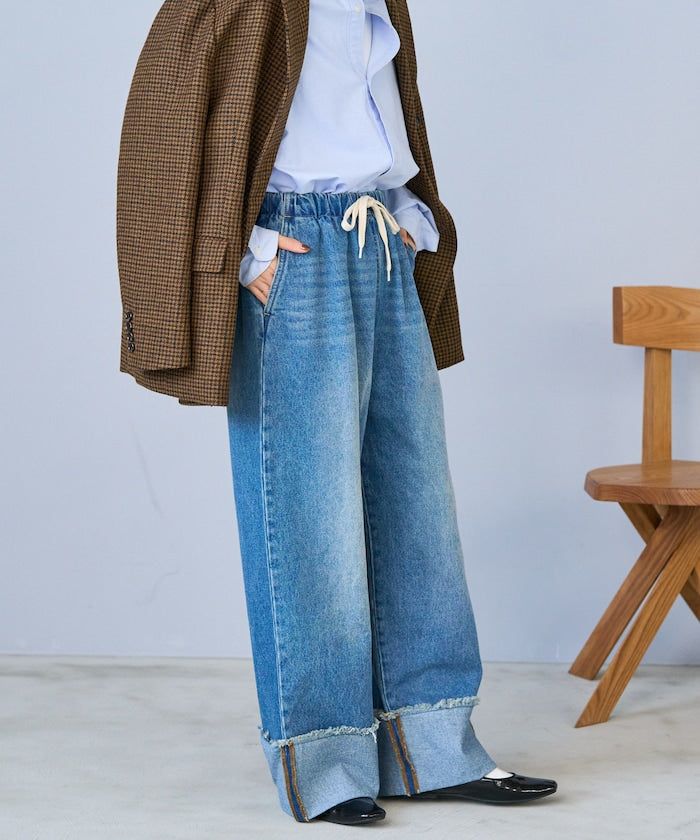 FREAK'S STORE 限定 水洗捲邊休閒牛仔褲