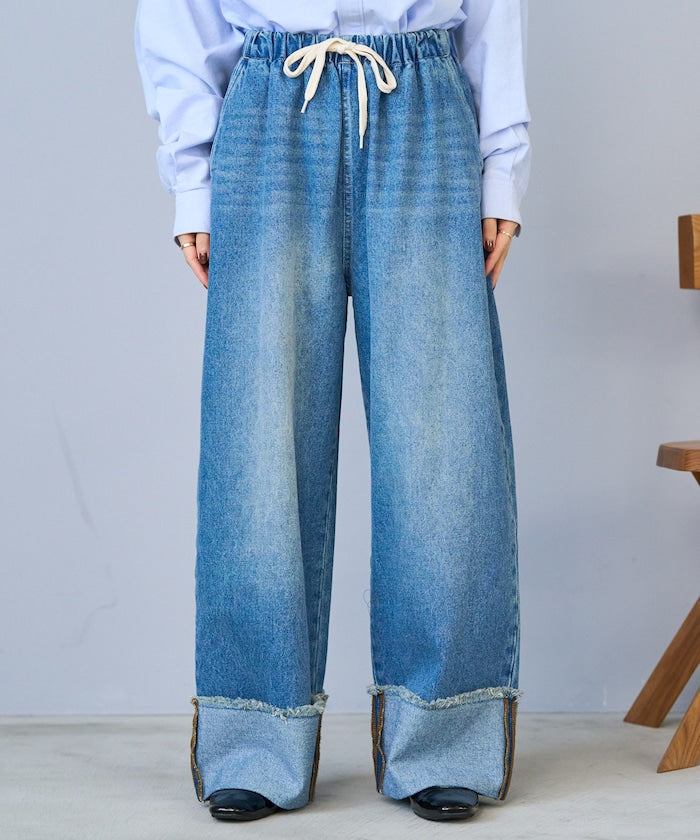 FREAK'S STORE 限定 水洗捲邊休閒牛仔褲