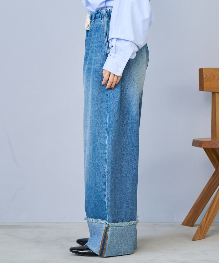 FREAK'S STORE 限定 水洗捲邊休閒牛仔褲