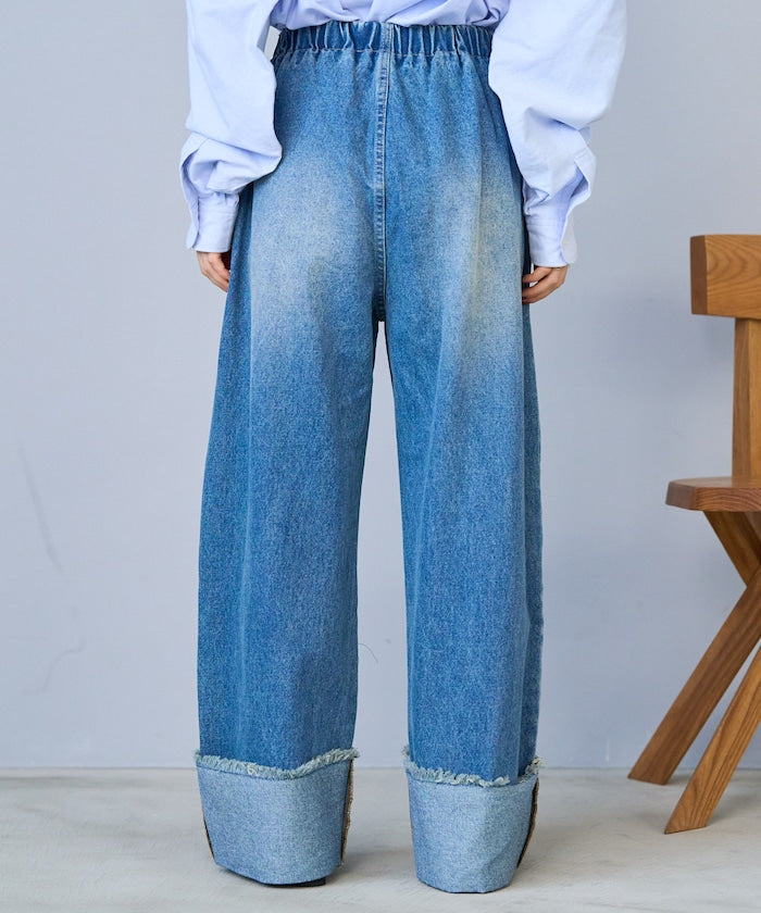 FREAK'S STORE 限定 水洗捲邊休閒牛仔褲