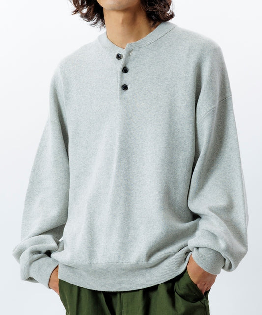 FREAK'S STORE Relax Fit Easy-Care Washable Henley Knit 亨利領長袖針織衫【預約商品 | 2025/12上旬出貨】