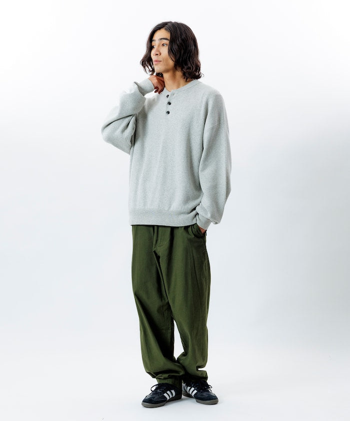 FREAK'S STORE Relax Fit Easy-Care Washable Henley Knit 亨利領長袖針織衫【預約商品 | 2025/12上旬出貨】