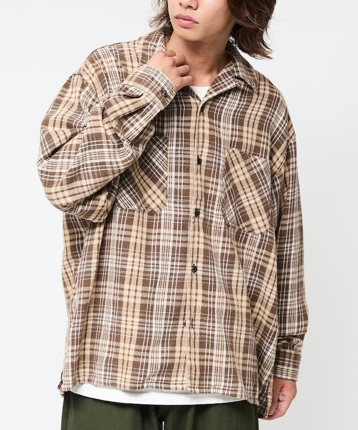 FREAK'S STORE 開襟長袖格紋襯衫【預約商品 | 2025/09下旬出貨】