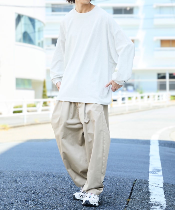 FREAK'S STORE X CHOW DOWN Wide silhouette crew neck long sleeve T-shirt 寬版刺繡長袖上衣