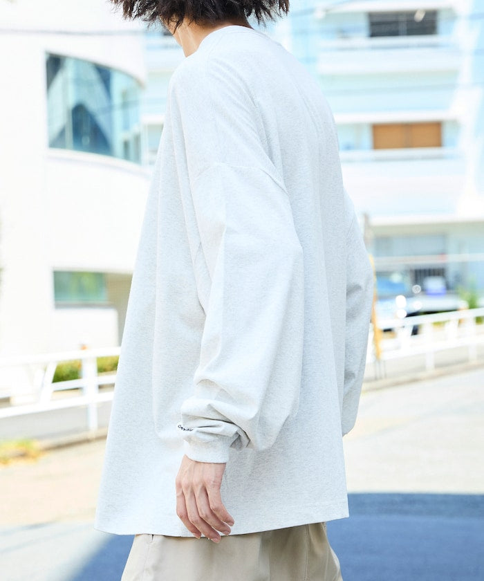 FREAK'S STORE X CHOW DOWN Wide silhouette crew neck long sleeve T-shirt 寬版刺繡長袖上衣