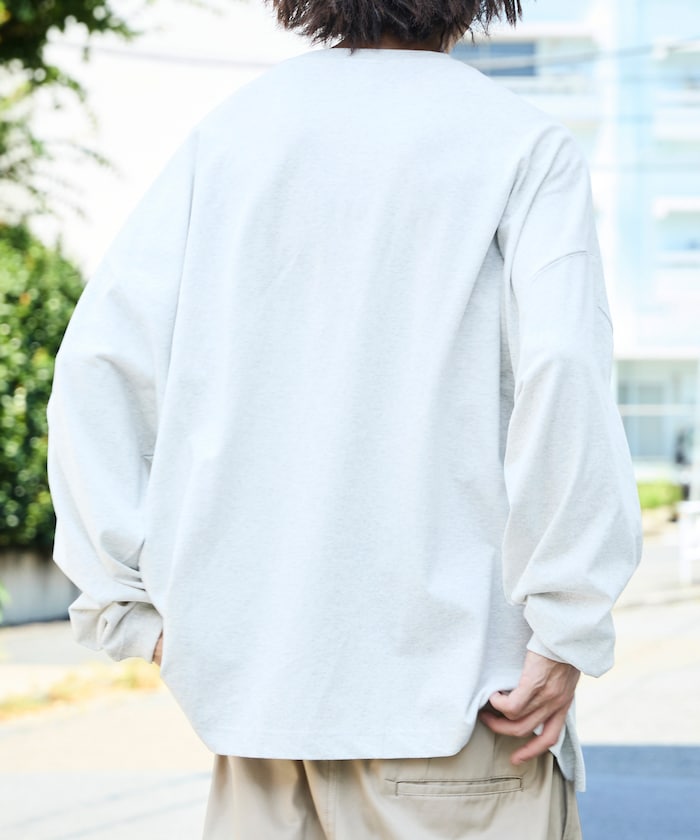 FREAK'S STORE X CHOW DOWN Wide silhouette crew neck long sleeve T-shirt 寬版刺繡長袖上衣