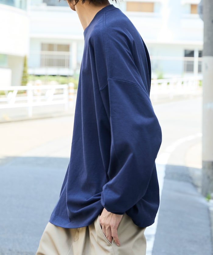 FREAK'S STORE X CHOW DOWN Wide silhouette crew neck long sleeve T-shirt 寬版刺繡長袖上衣