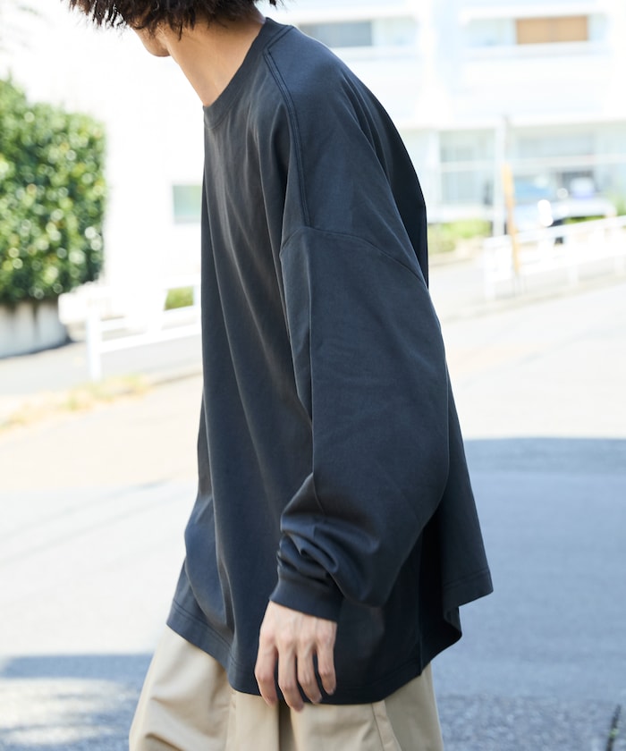 FREAK'S STORE X CHOW DOWN Wide silhouette crew neck long sleeve T-shirt 寬版刺繡長袖上衣