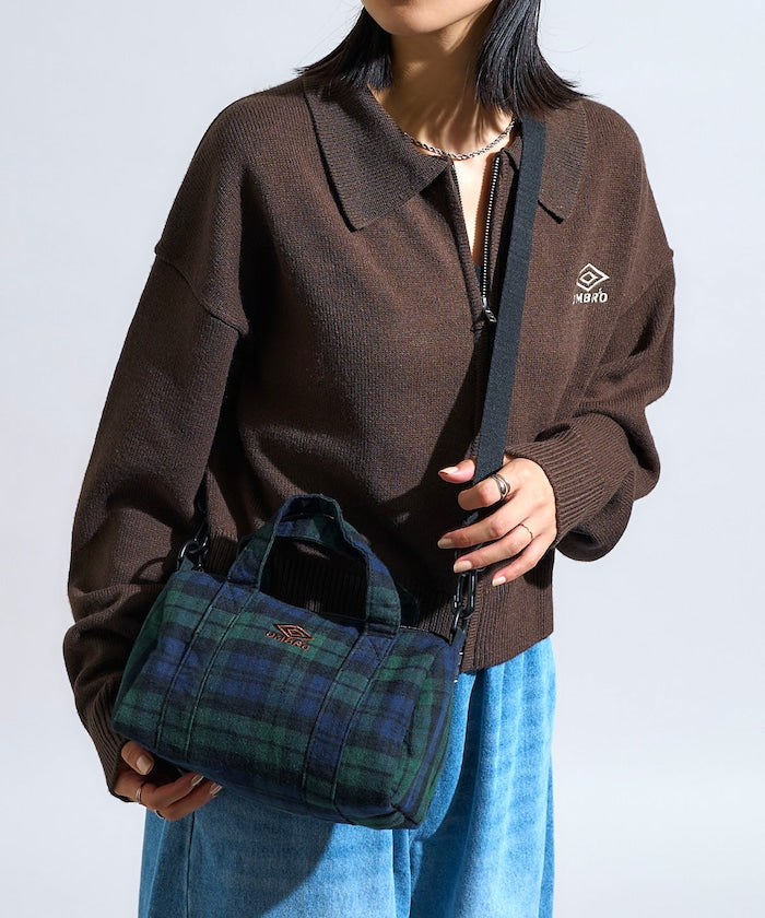 FREAK'S STORE x UMBRO flannel Mini Boston Bag 格紋迷你波士頓包