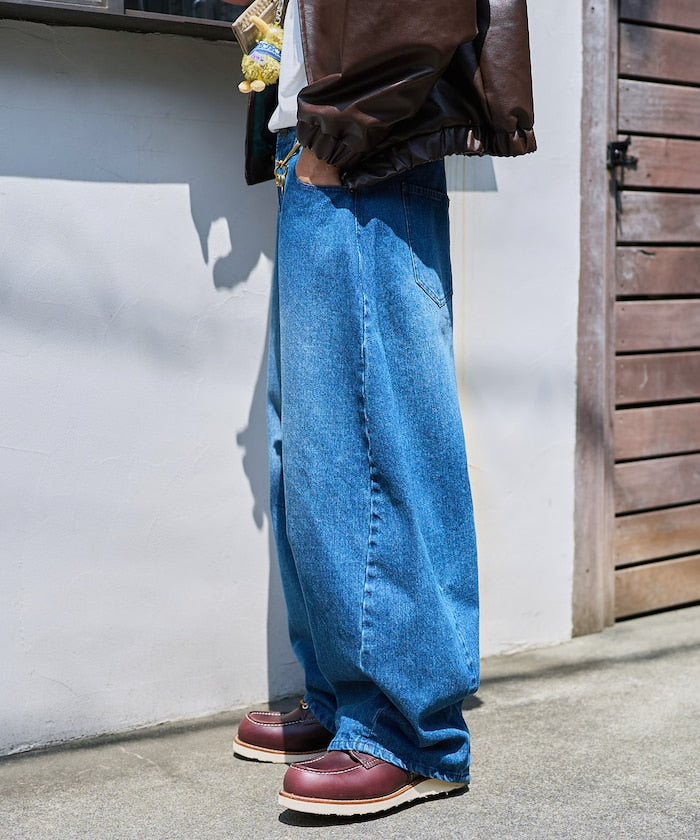 FREAK'S STORE Wide silhouette curved Denim pants 寬鬆繭型牛仔褲【預約商品 | 2025/11下旬出貨】