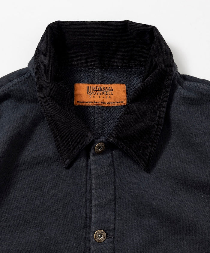 UNIVERSAL OVERALL powder-finished corduroy collar sweatshirt coverall 復古燈芯絨領工裝外套