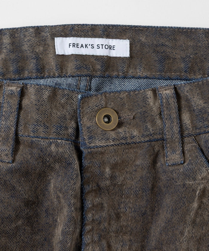 FREAK'S STORE 直筒植絨寬版牛仔褲