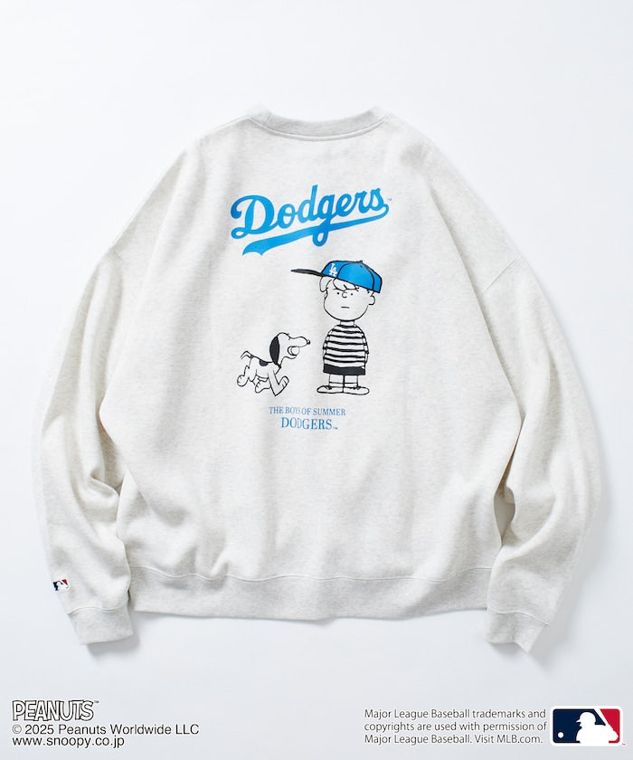 FREAK'S STORE X MLB x PEANUTS Oversized Sweatshirt with Back Print / Dodgers 限定聯名寬版大學T