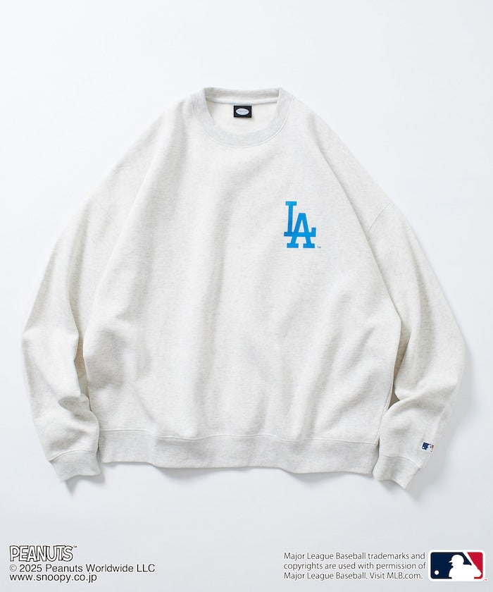 FREAK'S STORE X MLB x PEANUTS Oversized Sweatshirt with Back Print / Dodgers 限定聯名寬版大學T