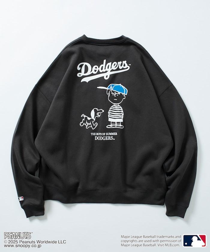FREAK'S STORE X MLB x PEANUTS Oversized Sweatshirt with Back Print / Dodgers 限定聯名寬版大學T