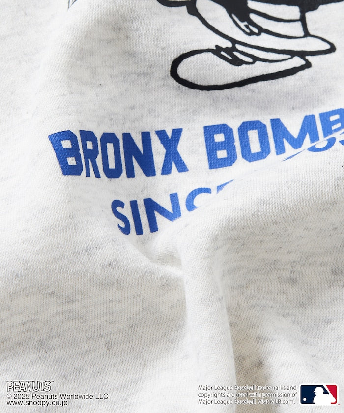 FREAK'S STORE X MLB x PEANUTS Oversized Sweatshirt with Back Print / YANKEES 限定聯名寬版大學T