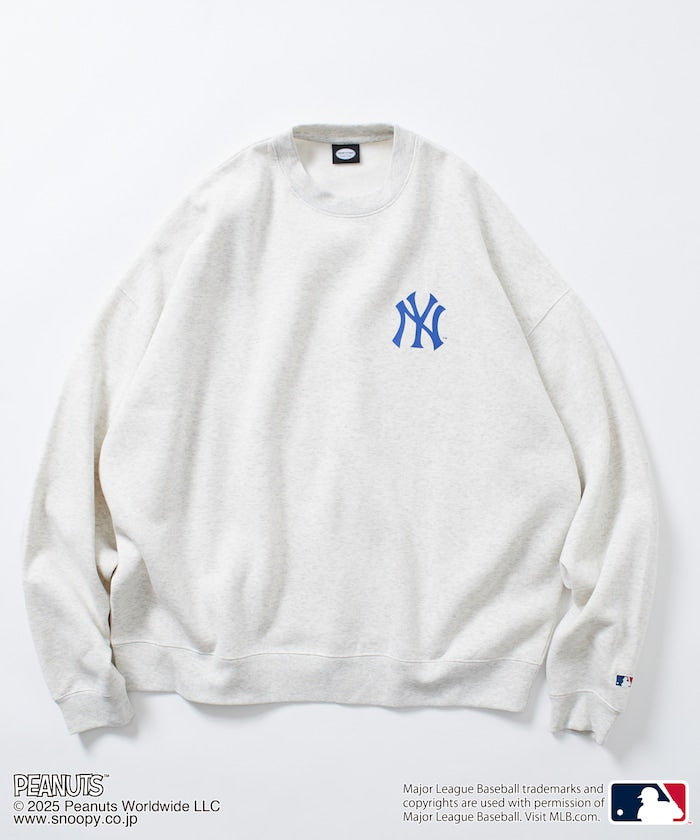 FREAK'S STORE X MLB x PEANUTS Oversized Sweatshirt with Back Print / YANKEES 限定聯名寬版大學T