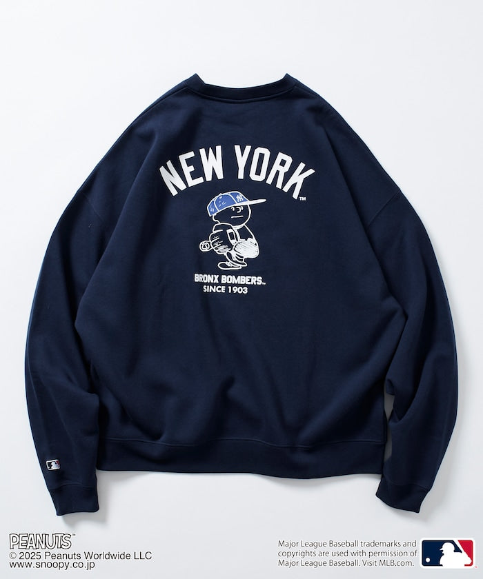 FREAK'S STORE X MLB x PEANUTS Oversized Sweatshirt with Back Print / YANKEES 限定聯名寬版大學T