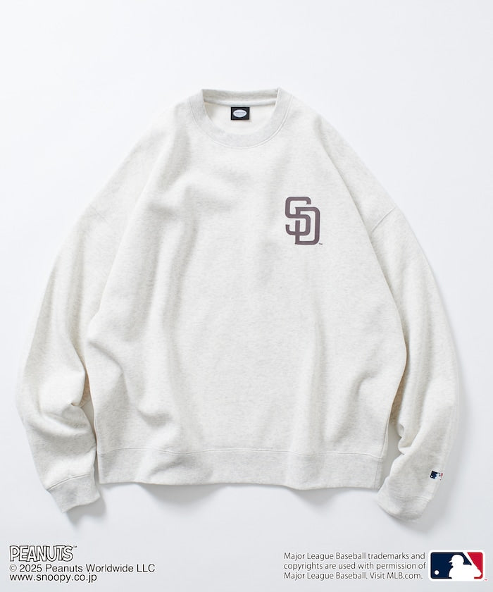 FREAK'S STORE X MLB x PEANUTS Oversized Sweatshirt with Back Print / PADRES 限定聯名寬版大學T