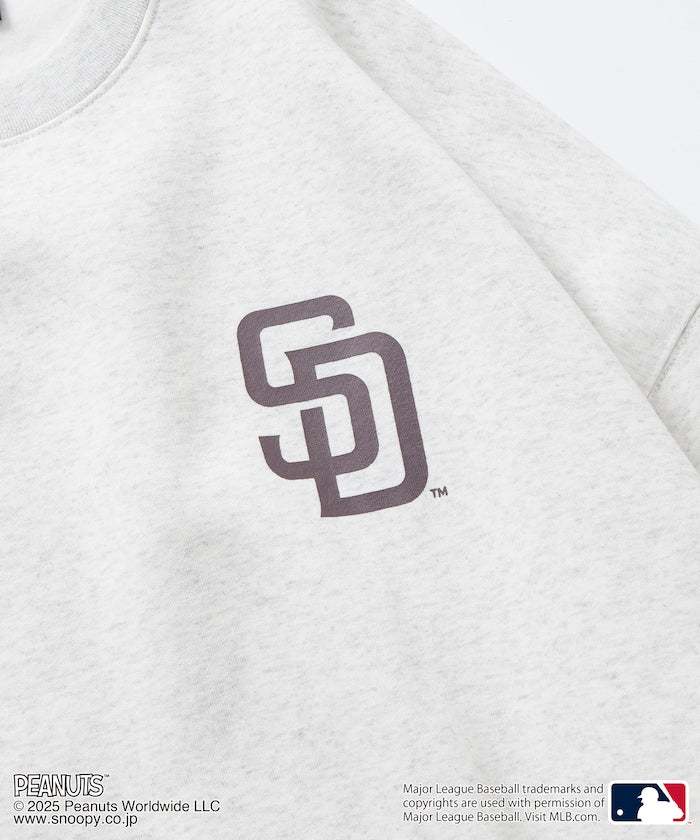 FREAK'S STORE X MLB x PEANUTS Oversized Sweatshirt with Back Print / PADRES 限定聯名寬版大學T