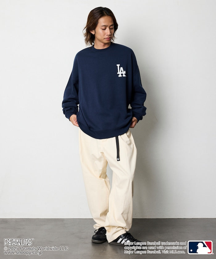 FREAK'S STORE X MLB x PEANUTS Oversized Sweatshirt with Back Print / Dodgers 限定聯名寬版大學T