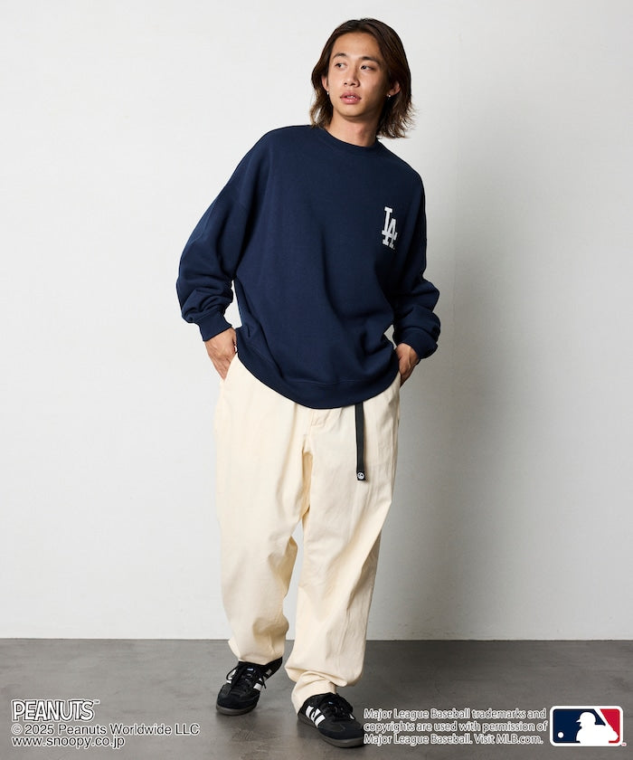 FREAK'S STORE X MLB x PEANUTS Oversized Sweatshirt with Back Print / Dodgers 限定聯名寬版大學T