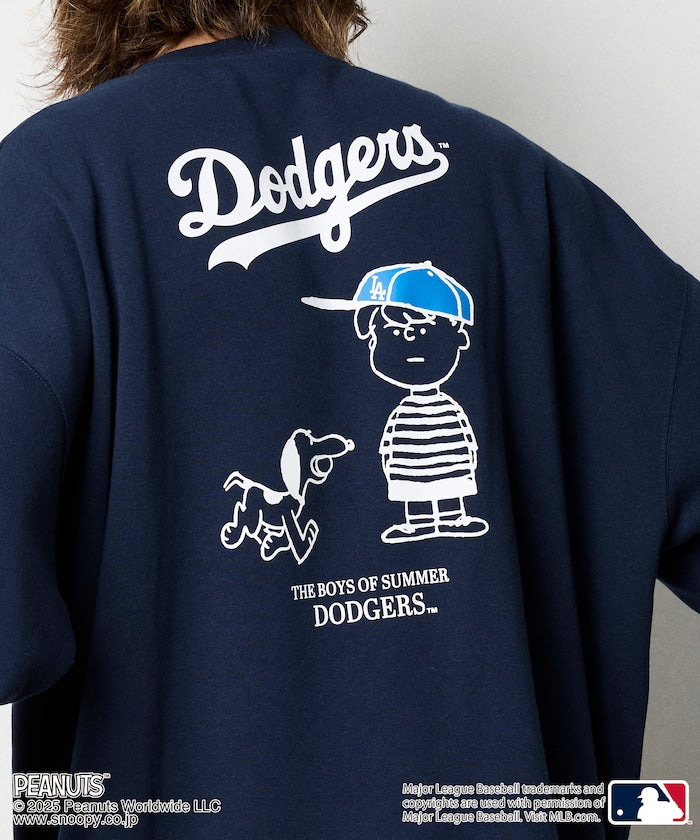 FREAK'S STORE X MLB x PEANUTS Oversized Sweatshirt with Back Print / Dodgers 限定聯名寬版大學T