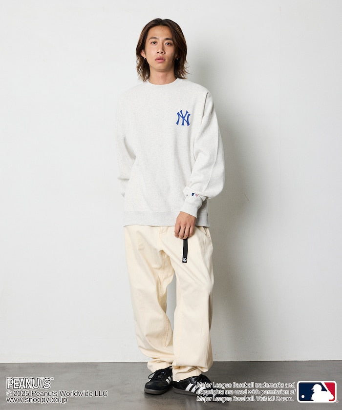FREAK'S STORE X MLB x PEANUTS Oversized Sweatshirt with Back Print / YANKEES 限定聯名寬版大學T