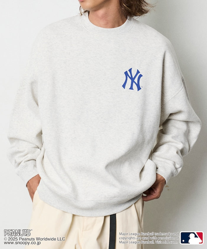 FREAK'S STORE X MLB x PEANUTS Oversized Sweatshirt with Back Print / YANKEES 限定聯名寬版大學T