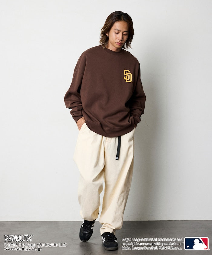 FREAK'S STORE X MLB x PEANUTS Oversized Sweatshirt with Back Print / PADRES 限定聯名寬版大學T
