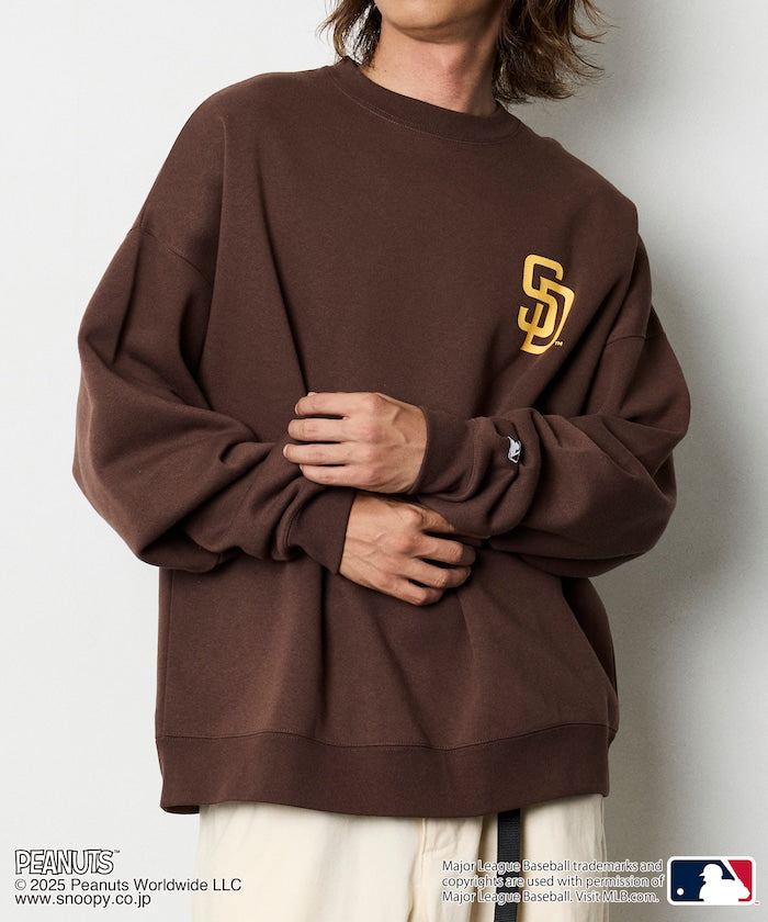 FREAK'S STORE X MLB x PEANUTS Oversized Sweatshirt with Back Print / PADRES 限定聯名寬版大學T