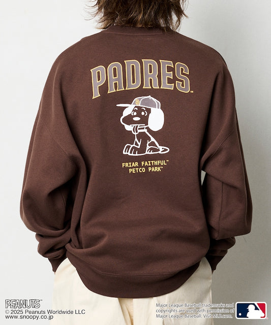 FREAK'S STORE X MLB x PEANUTS Oversized Sweatshirt with Back Print / PADRES 限定聯名寬版大學T