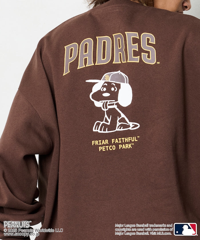 FREAK'S STORE X MLB x PEANUTS Oversized Sweatshirt with Back Print / PADRES 限定聯名寬版大學T