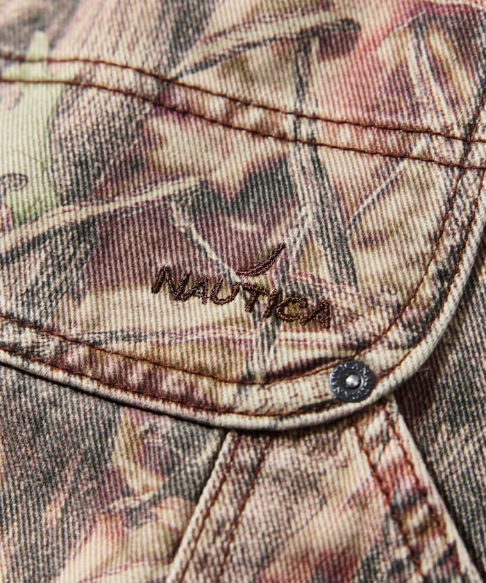 NAUTICA 復古寬版迷彩工裝褲
