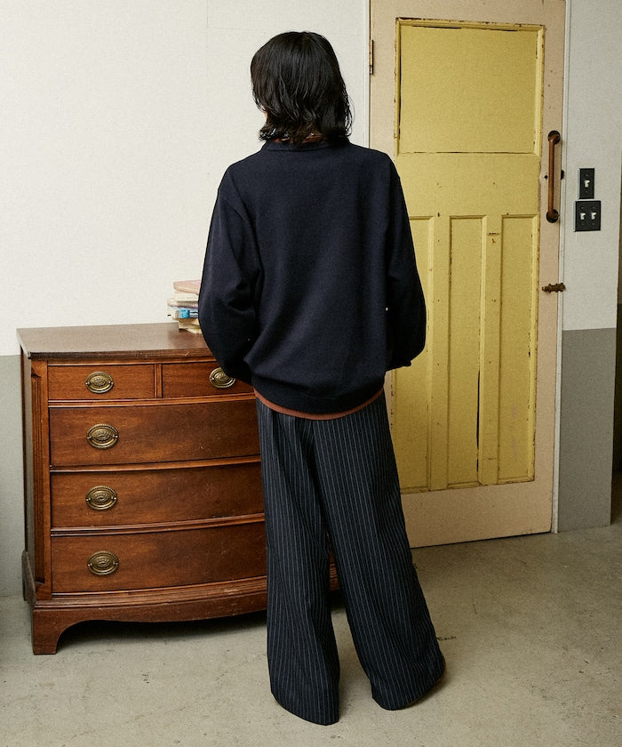 U.S. POLO ASSN. FAKE LAYERED KNIT 長袖刺繡LOGO針織衫